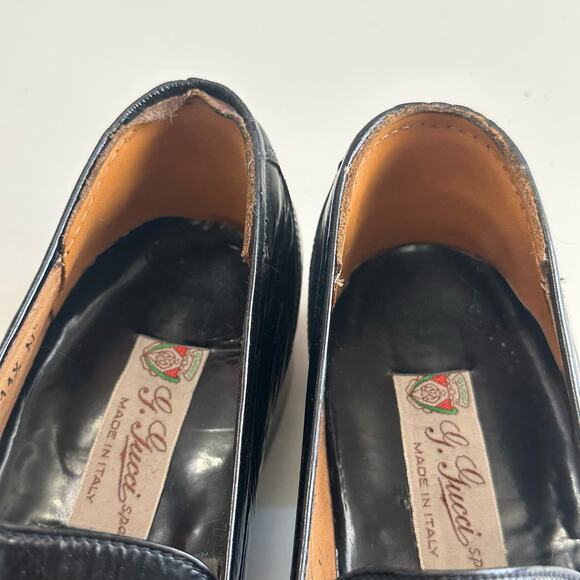 Vintage Gucci Men's loafers black size EU 44.5 US 11.5 - Picture 15 of 16